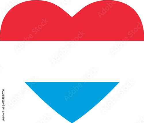 Free Download Luxembourg Flag Heart Symbol - GFXLoad