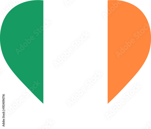 Irish Flag Heart Shape