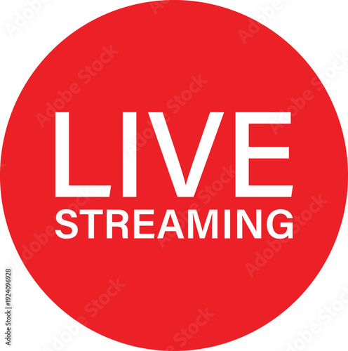 Live Streaming Red Circle Icon