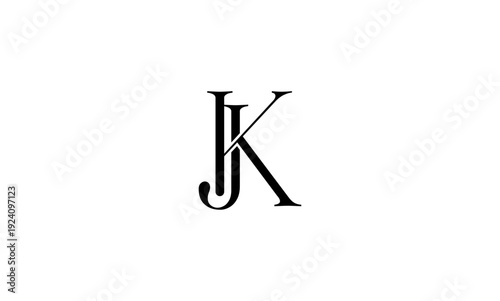 KJ initial letters logo or KJ monogram