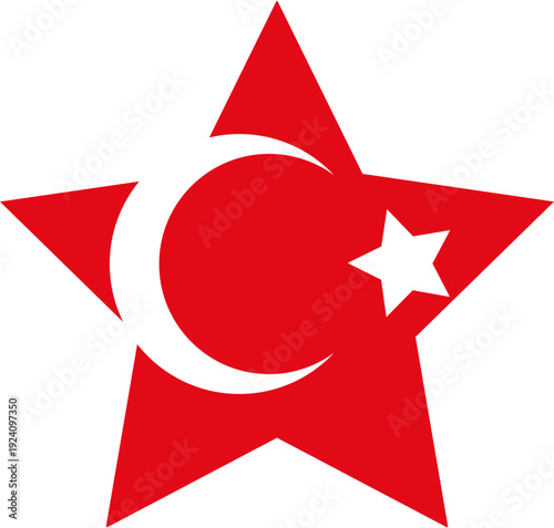 Turkish Star and Crescent Symbol