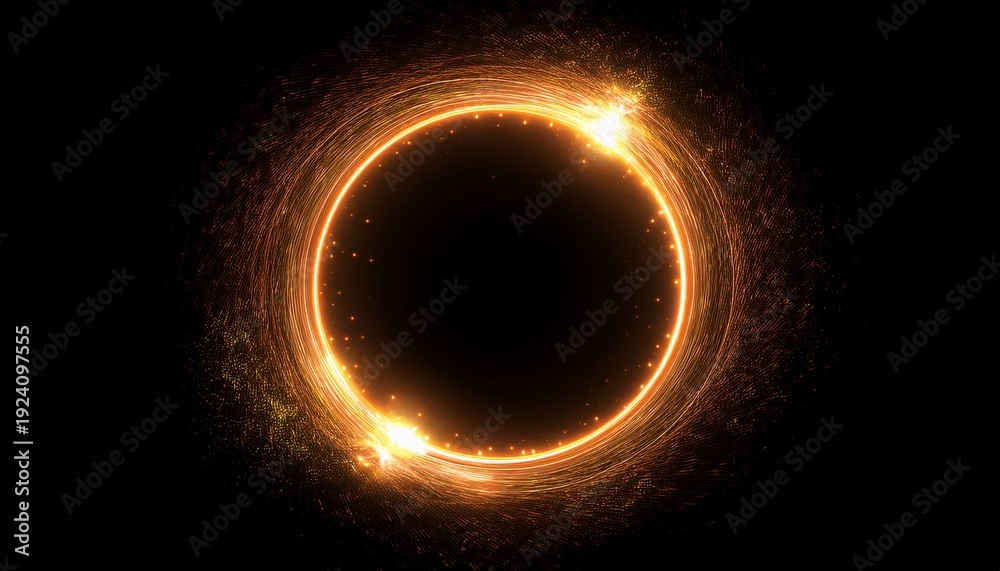 Naklejka premium motion circle light effect with sparks