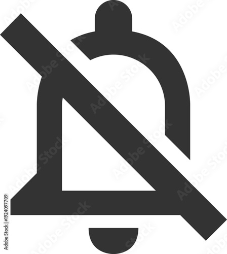 Mute Notification Bell Icon