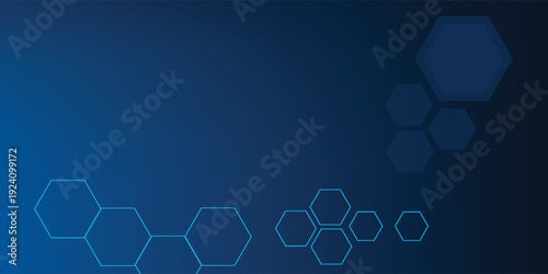 Vector illustration circuit board and hexagons background. Hi-tech digital technology and engineering, digital telecom technology concept.