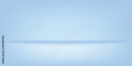 Blue studio room. Limbo light background. Abstract 3d backdrop for product presentation. Minimal wall scene. Showcase, promotion display