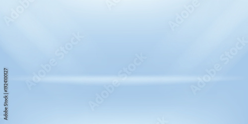 Blue studio room. Limbo light background. Abstract 3d backdrop for product presentation. Minimal wall scene.