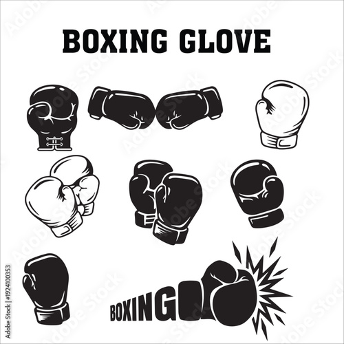 Boxing Glove logo design template vector