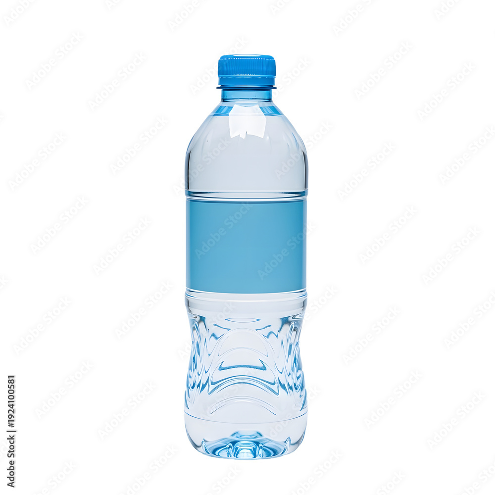 Naklejka premium A plastic water bottle isolated on transparent background
