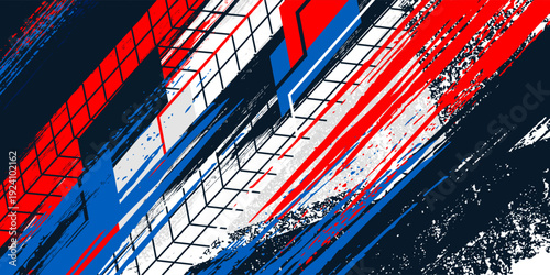 A vector graphic depicting abstract stripe racing designs suitable for vehicle decal wraps, race cars, rally vehicles, adventure themes, and livery designs
