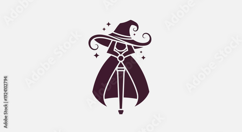 Magical figure silhouette illustration