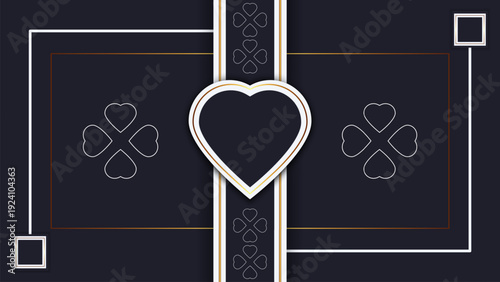 modern black gold and white geometric background design with copy space