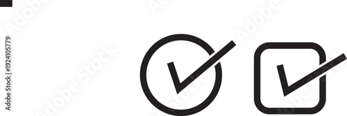 Checkmark icons for confirmed or approved items