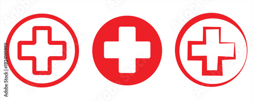 Medical icon. Medical cross symbol, healthcare concept or medical community. Suitable for websites, logos, apps, templates, and UI design. Vector illustration. 