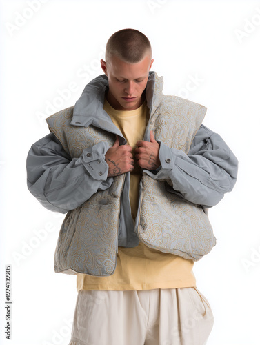 Luxury Men’s Fashion Editorial Model in Modern Menswear – AI Generated