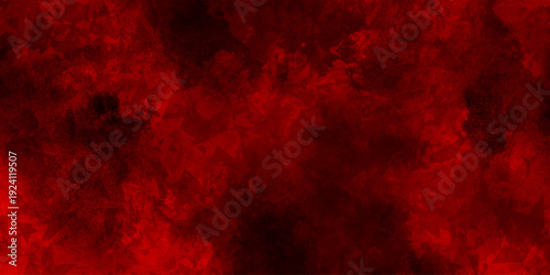 Dark abstract background with red grunge effect background. red velvet grunge texture fantasy smooth watercolor painted art design. Dark elegant red shades aquarelle paint