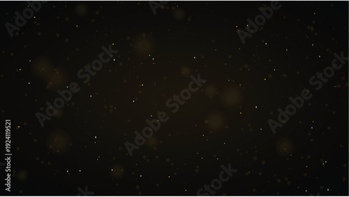 Golden sparkling particles abstract light effect overlay for festive design isolated on transparent background