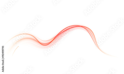 Vivid electric curves generate fast movement illusion. Bright glow and flare add power and excitement. Abstract vector light element.