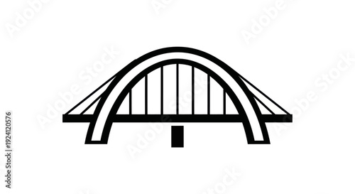 Modern bridge silhouette icon symbol