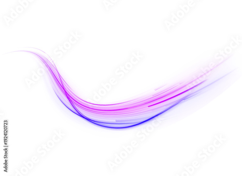 Futuristic red neon tunnel with speed perspective. Light lines create depth and motion illusion. Vector PNG for sci fi design.