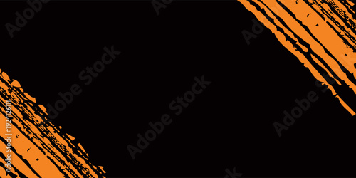 orange black brush Car sticker wrap pattern banner abstract sporty lines black orange color combination grunge brush modern pattern racing motorsport design.vector illustration. eps 10