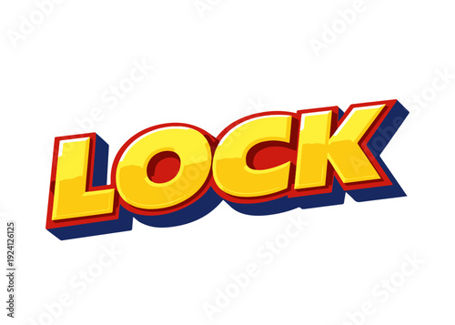 Lock 3D text vector
Vector 3D text on a white background