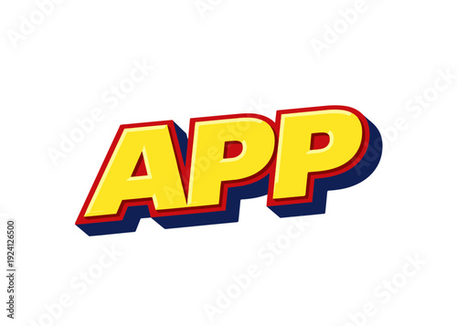 App 3D text vector
Vector 3D text on a white background
