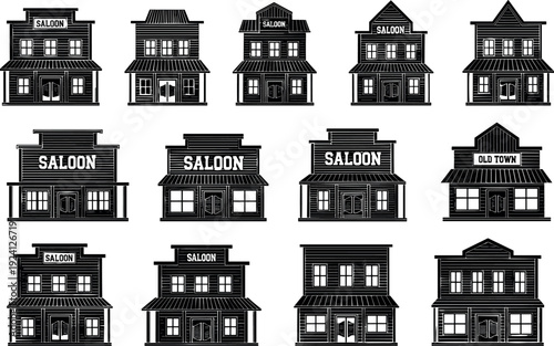 Set of black mushroom silhouettes, fungus icon collection, forest toadstool shapes, organic nature elements, autumn botanical vector, isolated fungal graphics, garden.