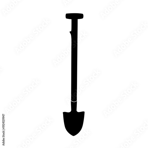 Primitive Digging Stick Silhouette for Root Gathering - Survival Skills Concept