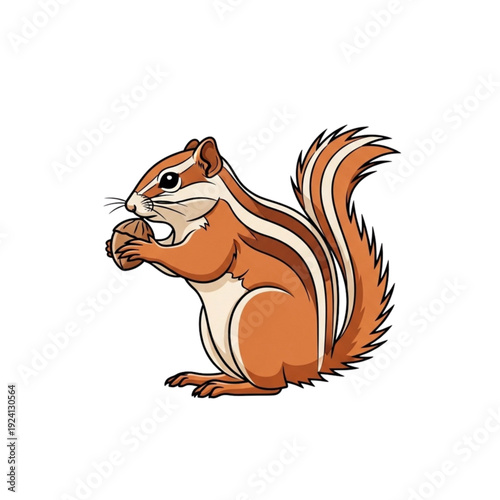 Indian squirrel with nut