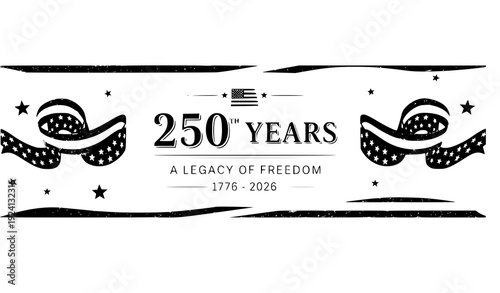 Timeless USA 250 anniversary patriotic background vector