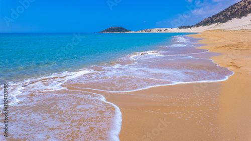 Golden Beach is the best beach of Cyprus, Karpaz Peninsula with sandy coastline at North Cyprus