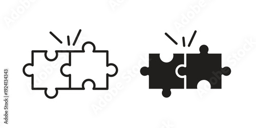 Compatibility icon vector pack. Thin linear and black flat style.