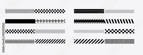 racing stripes for car tuning pack, abstract speed themed sticker vectors isolated on white background for car wraps motorsport branding and print or digital design use.
