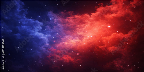 A deep cosmos wallpaper featuring a bright blue nebula and a starry galaxy field scattered across the dark night sky of the outer universe