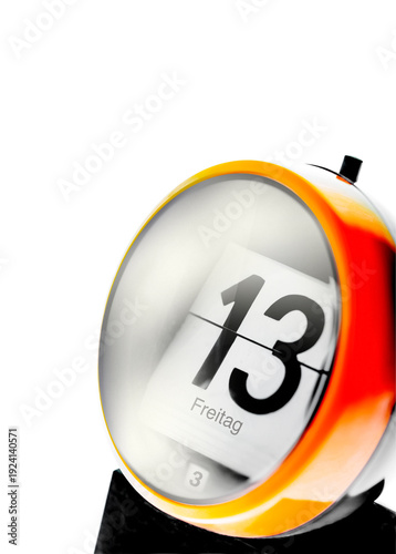 Vintage Kalender mit Freitag dem Dreizehnten