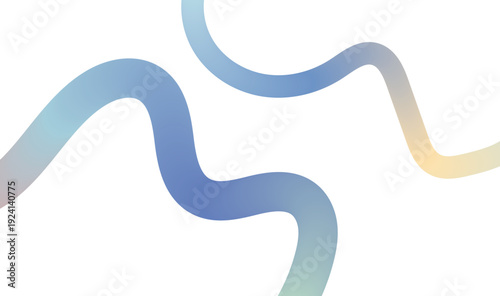 Soft Blue to Warm Gradient Wavy Squiggle Lines Seamless Pattern | Flowing Ombre Curves Texture Tile | Modern Minimalist Fluid Abstract Background Vector 