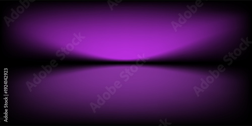 Abstract gradient podium background. Violet, purple and lilac empty 3d studio backdrop. Clean scene for product presentation mockup template. Vector illustration.