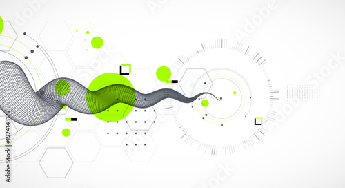 Abstract art wireframe background. Modern science or technology art elements.  Vector.