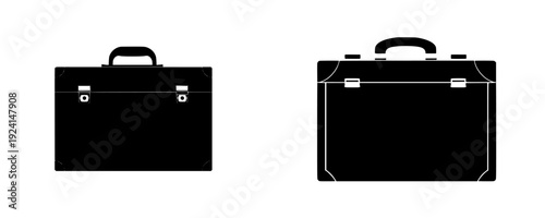 Elegant Silhouette of a Vintage Briefcase on Display