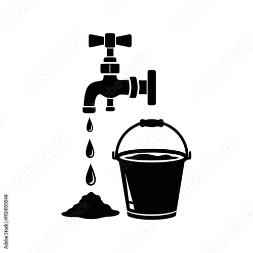 Tree Sap Maple Syrup Tap Silhouette for Sugar Harvesting - Foraging Tool Concept