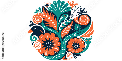 USA, US, U.S, United States - Earth-tone wildlife badge SVG
