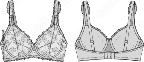 Ribbed racerback crop top technical sketch, sleeveless scoop neck tank, athletic summer vest, fashion flat drawing for apparel design, clothing template, vector, mockup.