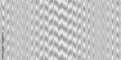Rough fabric with a chevron pattern, woven from hemp and cotton. Old textile upholstery. Geometric texture. Abstract vector seamless.