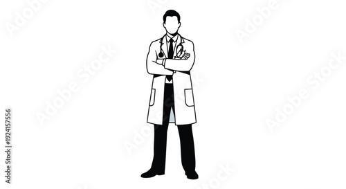 Doctor Standing Confidently With Arms Crossed.