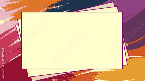 Colorful Abstract Frame with Brush Strokes