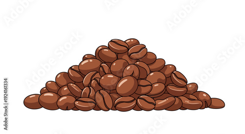 Pile of Coffee Beans Illustration.