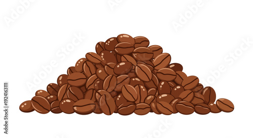 Pile of Brown Flaxseeds on White.