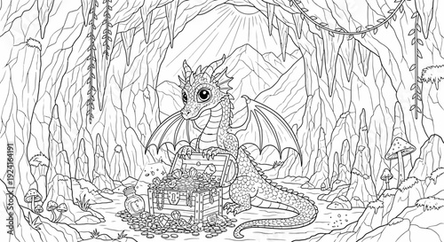 Dragon Illustration Fantasy Creature Mythical Being.