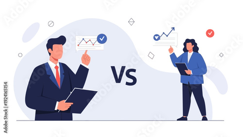 Business Competition VS Strategy: Men and Women Analyze Charts