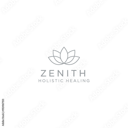 Zenith Holistic Healing Lotus Flower Wellness Logo
